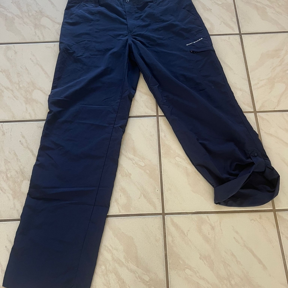 Columbia PFG Fishing Omni-Shade Pants Navy Blue